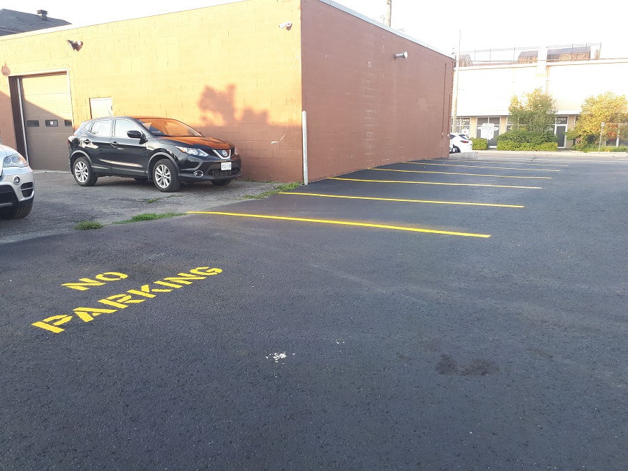 Parking lot sealing
