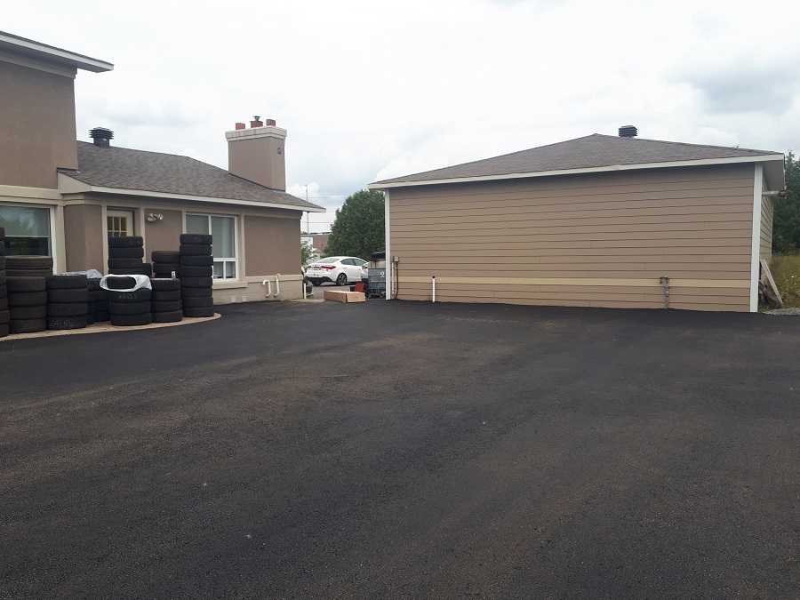 Parking lot paving