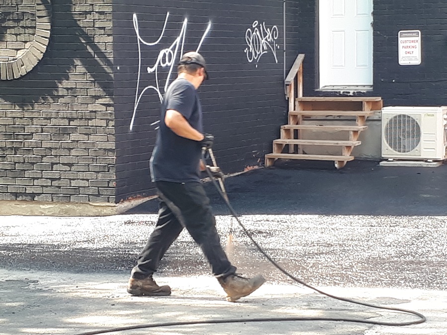 Parking lot sealing