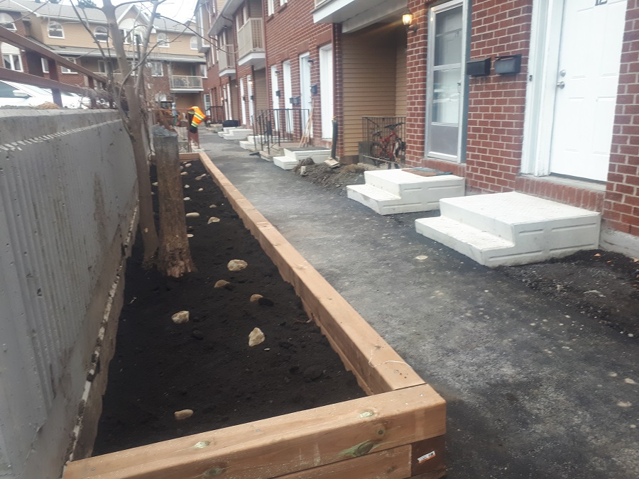 Wood planters