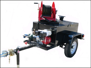 trailer mount driveway sealing machine